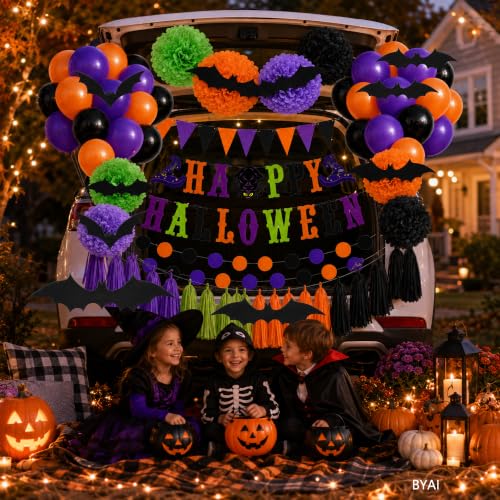 Halloween Trunk or Treat Car Decorations Kit - 57-Piece Festive SUV & Garage Decor