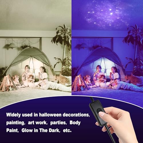 4 Pack 100W LED Black Lights Floodlights Outdoor Waterproof UV Spotlights for Party Halloween