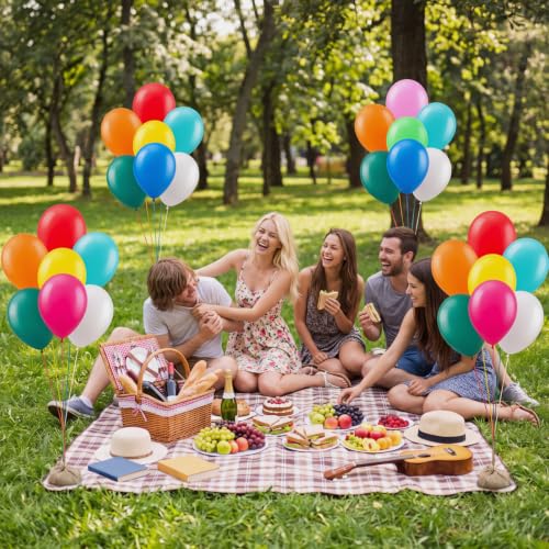 Rainbow Latex Balloons Set - 1700 Assorted 12-Inch Party Decor