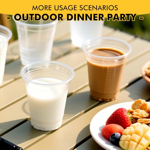 Disposable Plastic Cups 9 oz Bulk Pack - Clear Party Cups for Weddings & Events - 2000 Pack