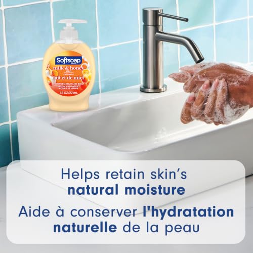 Moisturizing Liquid Hand Soap with Milk & Honey - Softsoap, 7.5 Fl Oz, Pack of 6