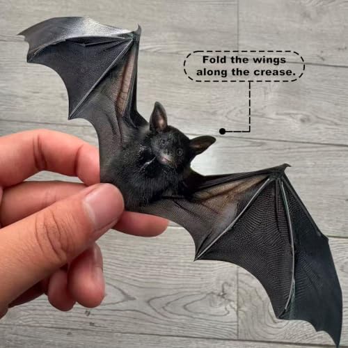 3D Bat Wall Decals with Foldable Wings - Halloween & Gothic Home Decor