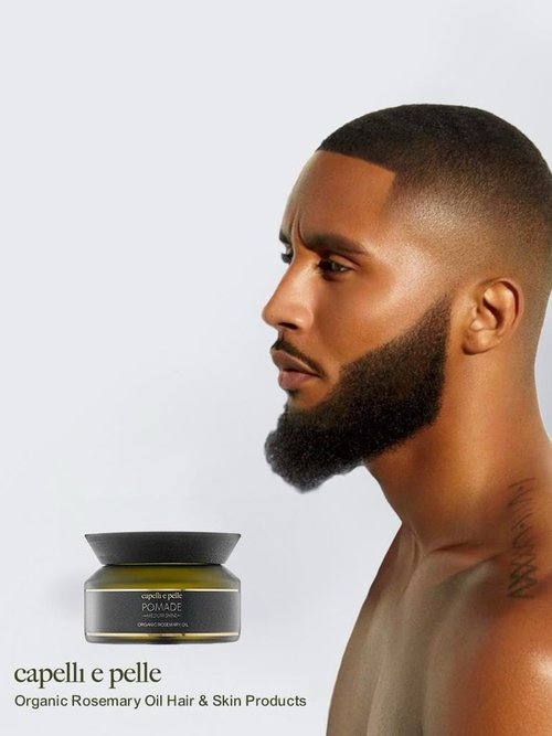 capelli e pelle POMADE, With Rosemary Oil -Medium Hold & Shine - Hair Pomade for Black Men & Women to define Waves, Dreadlocks & Braids - Rosemary Oil with Fragrance -Hair Growth & Scalp Care- 100ml