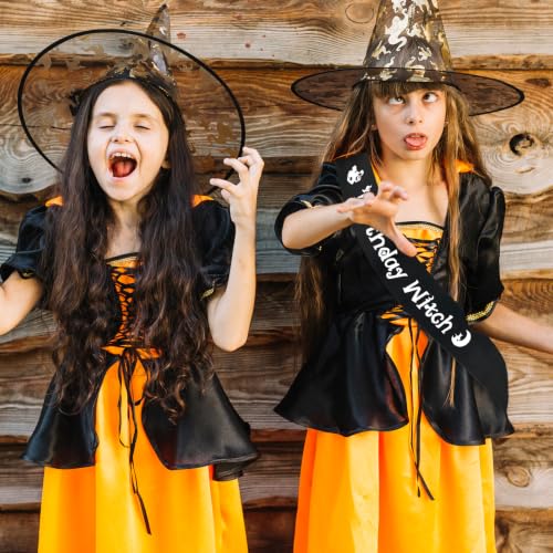 Birthday Witch Satin Sash with Glitter Lettering - Halloween Party Accessory