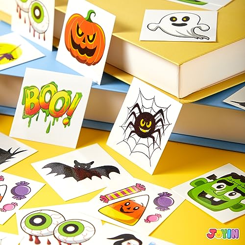 Halloween Temporary Tattoos for Kids 144 Pack with 12 Spooky Designs