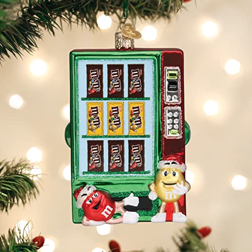 Christmas Glass Ornament – M&M's Vending Machine Holiday Decor, Handcrafted Collectible