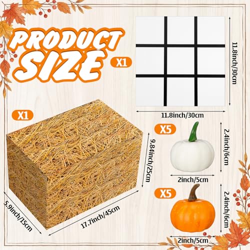 Halloween Pumpkin Tic Tac Toe Game Set - Indoor Outdoor Fall Party Game