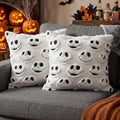 Halloween Throw Pillow Covers 18x18 Inch Night Before Christmas Decor Set