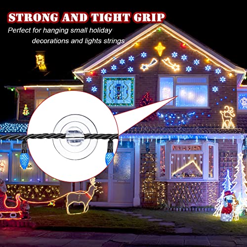 200 Pcs Christmas Light Suction Cup Hooks - Holiday Window Clips & Holders, 1 1/5 Inch