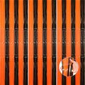Black and Orange Party Streamers 3 Pack - Foil Fringe Curtains for Halloween & Holiday Decorations