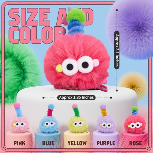 Cartoon Crazy Hair Day Accessories for Girls - Fun Hair Clips Set