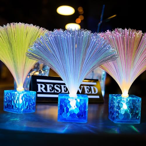 Mini Fiber Optic Lamp Set - 16 Pieces, 10 Inch Glow in Dark Party Favors