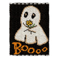 Latch Hook Kit for Adults & Beginners - Ghost Pattern, 20.5x15 Inch Home Rug Craft