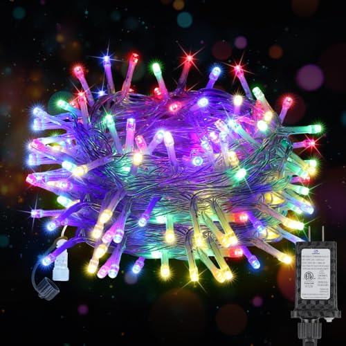 66FT 200 LED Multicolor Christmas String Lights Connectable Outdoor Indoor with Timer & 8 Modes