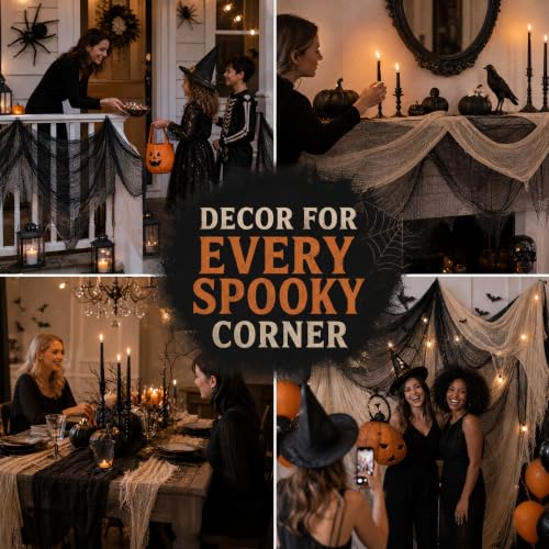 Halloween Creepy Cloth Set - Indoor Outdoor Spooky Decorations 6 Pieces
