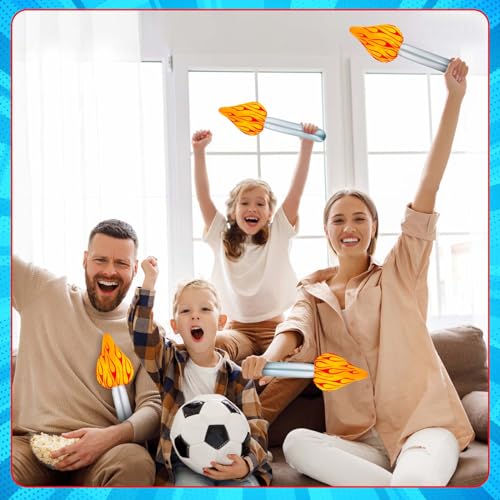 Inflatable Torch Party Decorations - 4-Pack Halloween Medieval Sports Event Prop