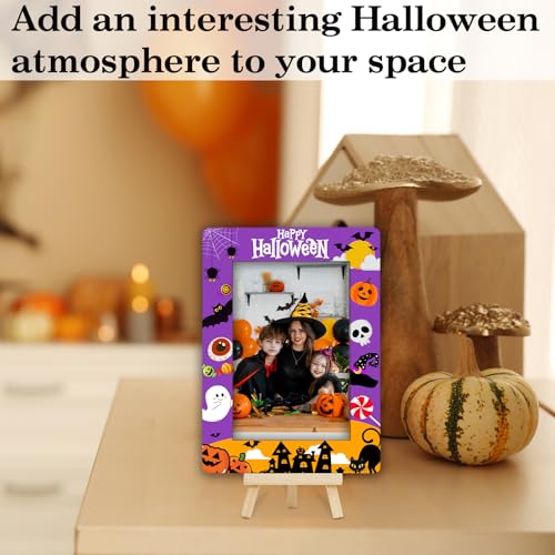 Halloween Picture Frame 4x6 Spooky Ghost Pumpkin Gift - Halloween 7 Variation