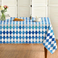 Horaldaily Oktoberfest Blue Rectangular Tablecloth 60x120 Inch - Bavarian Flag