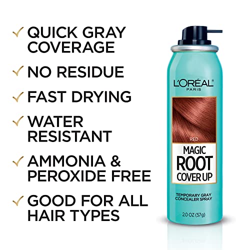 Temporary Hair Root Concealer Spray - Red & Natural Shades Bundle