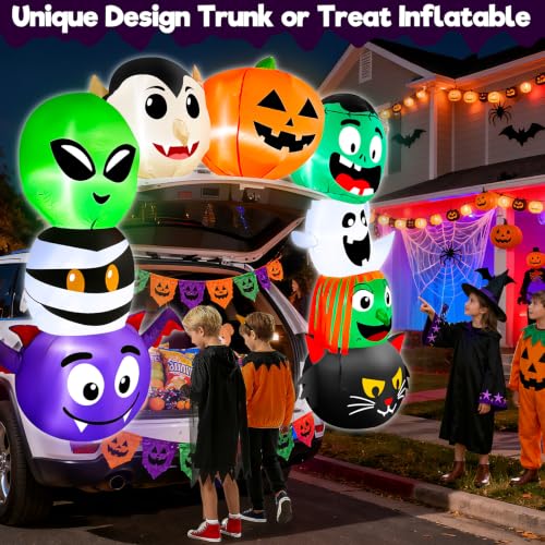6 Ft Halloween Inflatable Car Decorations with LED Lights for Trunk or Treat