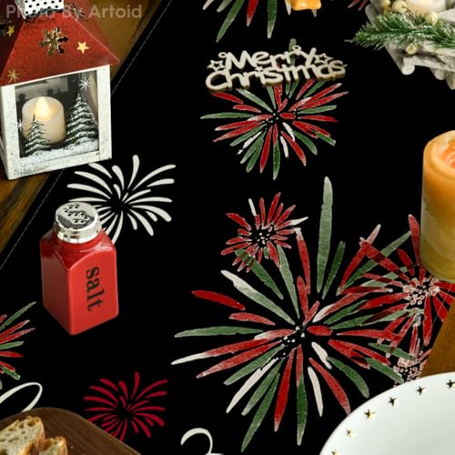 Happy New Year Champagne Table Runner 13x72 Inch - Festive Kitchen Dining Decor