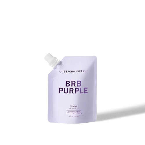 Beachwaver Co. BRB Blonde Purple Shampoo - Travel Size (3 Oz) | Anti-Brass Toning & Moisturizing Formula for Blonde & Grey Hair