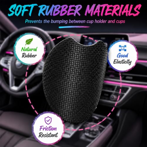 Skeleton Hand Car Cup Holder Coasters - 2 Pack Neoprene Universal Fit - Edgy Car Accessory