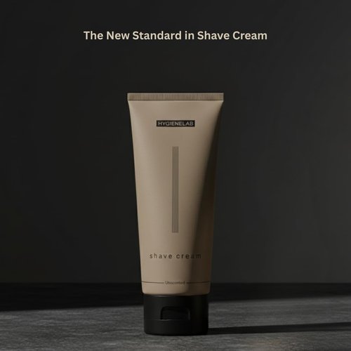 HygieneLab Shaving Cream, Yuka Rated 100/100 – Fragrance-Free, Non-Toxic Formula with Aloe Vera & Shea Butter, Hydrating for Sensitive Skin, Helps Reduce Razor Burn (6.76 oz)