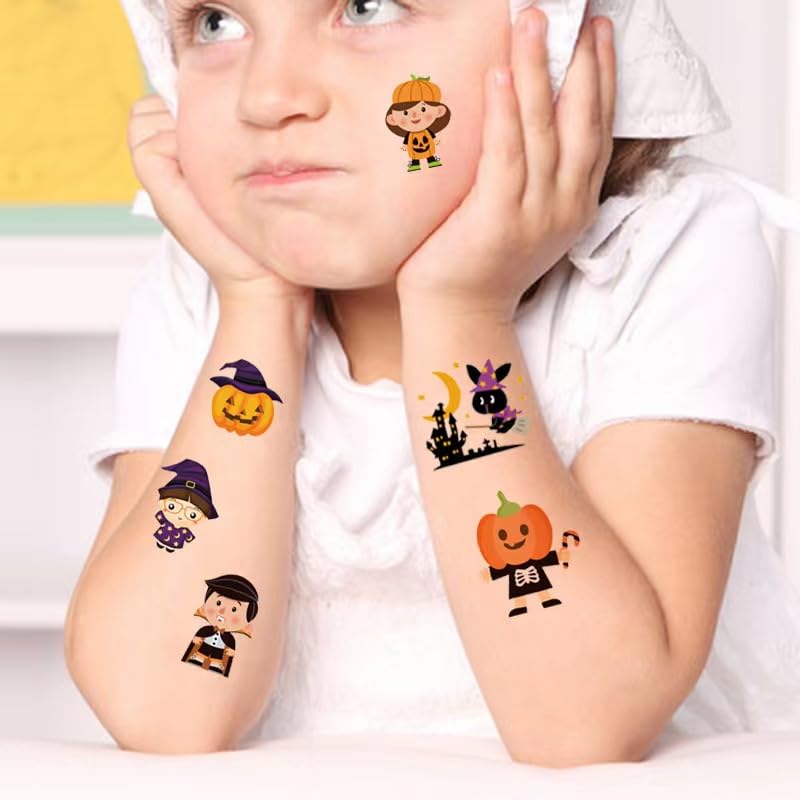 120PCS Halloween Children's Tattoo Stickers Waterproof & Non-Toxic