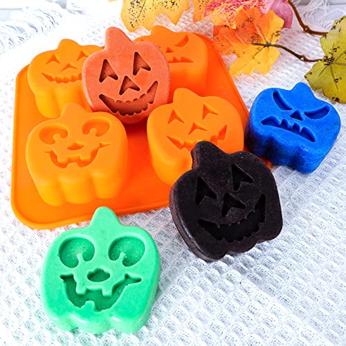 Halloween Silicone Mold 5-Piece Cake and Candy Molds with Ghost Bat Witch Hat