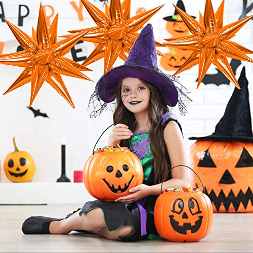 Orange Star Balloons 60 Pcs Explosion Party Decorations for Halloween & Celebrations