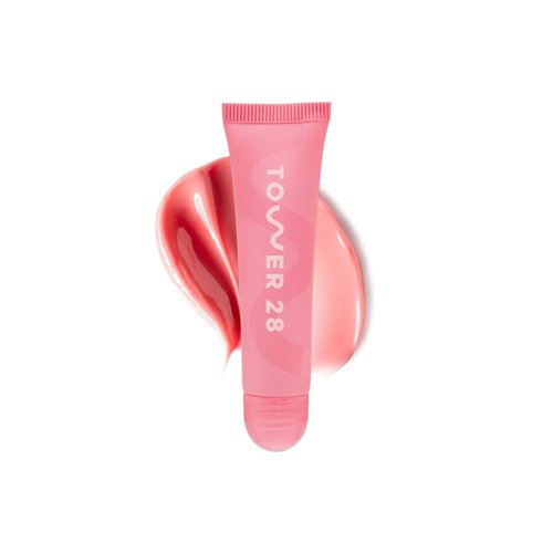 Tower 28 LipSoftie Tinted Lip Balm Treatment - Hydrating Glossy Balm + Overnight Lip Mask with Jojoba Oil + Shea Butter - Sweet, Cushiony Formula for Smooth, Soft Lips - Watermelon Kiwi (0.38 oz)