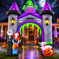 12FT Inflatable Halloween Archway with LED Lights for Yard Entryway Haunted House