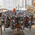 Newbridge Halloween Pets Vinyl Round Tablecloth 70 Inch for Fall Festivities