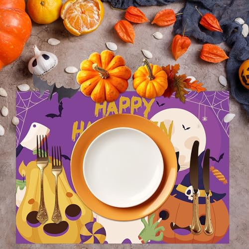 Halloween Paper Place Mats - 50 PCS Disposable Festive Table Decor