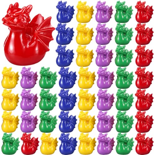 Mini Resin Dragon Duck Set - Unique Colorful Tiny Figurines Bulk 100 Pcs
