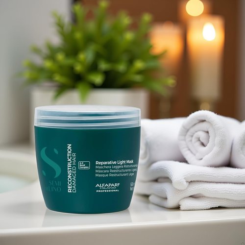 ALFAPARF MILANO Hair Mask - Semi Di Lino Reconstruction for Damaged Fine Hair | Vegan, Color Safe, Deep Conditioner