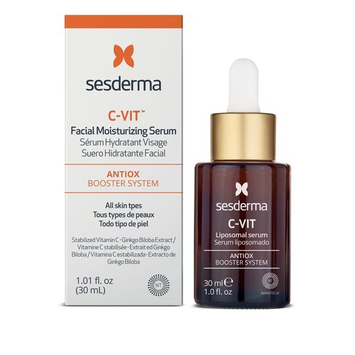 Sesderma C-VIT Radiance Serum - Brightening Vitamin C Formula for Hydration & Anti-Aging | 1.0 fl oz