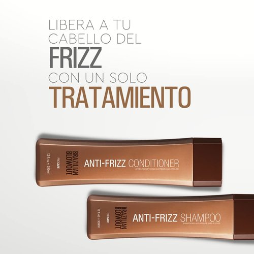 Brazilian Blowout Anti-Frizz Shampoo & Conditioner - 2 Count Pack for Smooth, Frizz-Free Hair