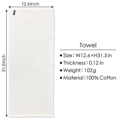 Ultra Soft Gauze Towels YAWARA 100% Cotton Premium Japanese Towel Low Friction 31.5 x 12.6 inches