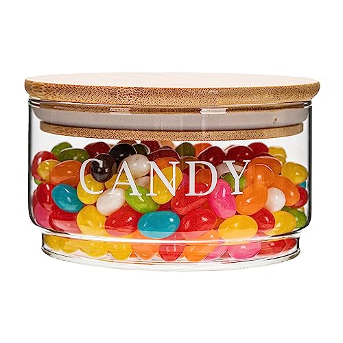 11oz Glass Candy Jar with Lid - Clear Decorative Cookie & Food Storage Container