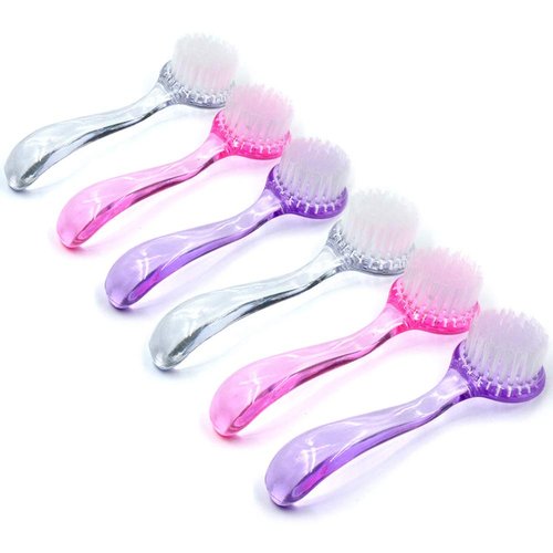 MEILINDS 6pc Nail Brush Set - Cleaning Fingernails & Toenails, Grip Handle, Nail Scrub & Dust Brush for Manicure & Pedicure