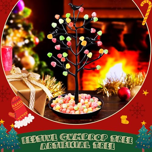 Black Festive Gumdrop Tree Christmas Decor Tabletop Ornament Candy Theme