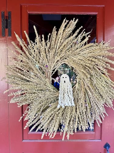 10 Inch Handmade Cute Ghost Halloween Decor - Indoor & Outdoor Hanging Ornament - 1 PC