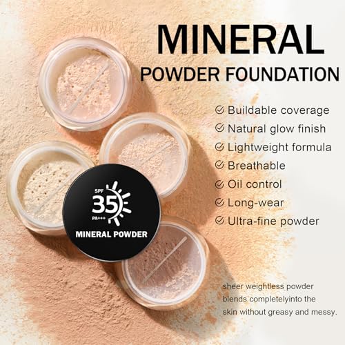 Mineral Loose Setting Sunscreen Powder for Face - 05 Medium SPF35, Translucent