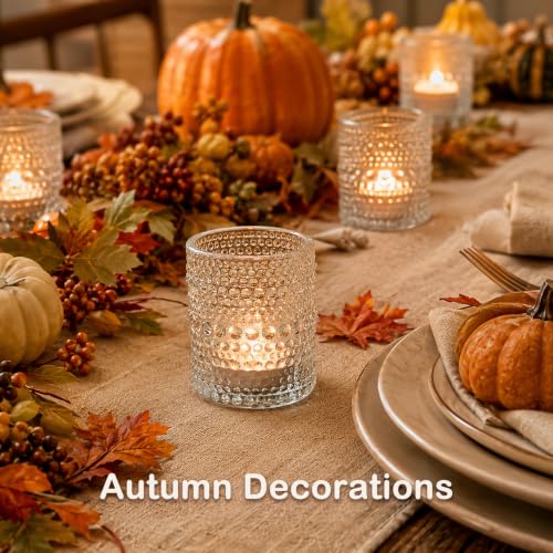 36 Pack Clear Votive Candle Holders for Centerpieces - Tealight & Tea Light