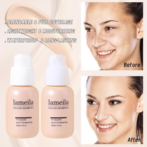 Full Makeup Set for Women & Teens - Eyeshadow, Foundation, Lip Gloss & Brushes
