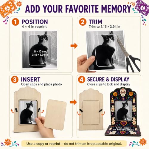 Wovelli Dia De Los Muertos Decorative Picture Frame - Yellow, Day of the Dead Altar