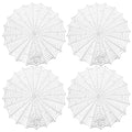 4-Pack Halloween Silver Spider Web Placemats Round Table Decor