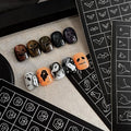 Halloween Nail Stickers & Airbrush Stencils - Spooky Bat Pumpkin Skeleton Design - Style 16